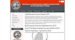 Desktop Screenshot of cybersecurityforensicanalyst.com